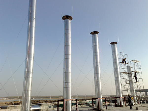 機(jī)場(chǎng)食品加工廠不銹鋼煙囪安裝