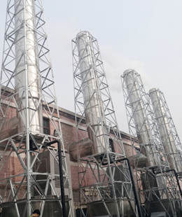 門頭溝國(guó)信供熱廠不銹鋼煙囪安裝